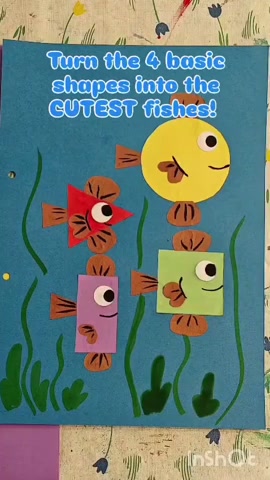 Circle + Square + Triangle + Rectangle = 🐠🐟 Creative Fish!A fun Cut & Paste Art Activity where (1)